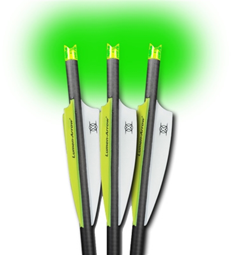 Picture of Lumenok Lumenok Carbon Crossbow Bolts 20 in. Green Moon Nocks 3 pk. BECC3G