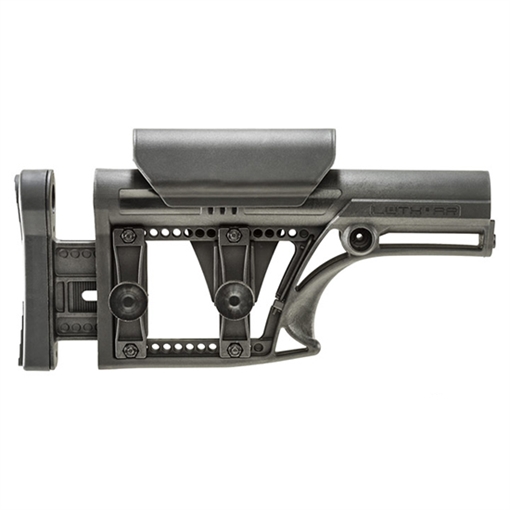 Picture of Luth-AR MBA-1 Fixed Stock, Fits AR-15 & AR-10 Rifle Length A2 Buffer Tube, Adjustable Cheek Piece and Length of Pull, Black MBA-1 MBA1