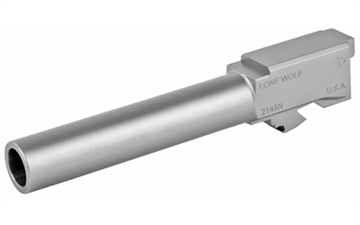 Picture of Lone Wolf Distributors AlphaWolf Barrel, 45 ACP. 4.60", Matte Stainless Steel Finish, Fits Glock 21 LWD-2145N