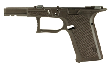 Picture of Lone Wolf Distributors Dusk19 Textured Frame, Bare, Striker Fired, Semi-automatic, Compact, Fits 3rd and 4th Generation Glock 19 Slides, Matte Finish, Brown, Integral Locking System LONELWD-CCS-BARE-BRN