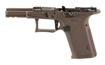 Picture of Lone Wolf Distributors Dusk19 Textured Frame, Built, Striker Fired, Semi-automatic, Compact, Fits 3rd and 4th Generation Glock 19 Slides, Matte Finish, Brown, Integral Locking System LONELWD-CCS-BUILT-BRN