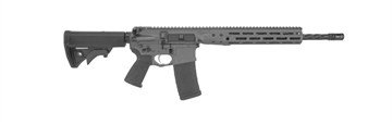 Picture of LWRC IC Direct Impingement, Semi-automatic Rifle, AR, 223 Remington/556NATO, 16.1" Cold Hammer Forged Spiral Fluted Barrel, Threaded 1/2x28, A2 Birdcage Flash Hider, Adjustable Stock, Free-Float M-LOK Rail, Tungsten Gray, 30 Rounds, 1 Magazine, Ambidextrous ICDIR5TG16ML