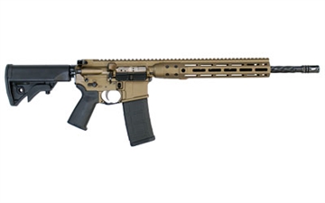 Picture of LWRC Direct Impingement Rifle, Semi-automatic Rifle, 223 Rem/556NATO, 16.1" Cold Hammer Forged Spiral Fluted Barrel, 1:7 Twist, Burnt Bronze Finish,30 Rounds, LWRCI Free Float MLOK Rail, LWRCI A2 Flash Hider, LWRCI Monoforge Upper Receiver ICDIR5BB16ML
