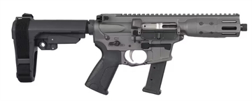 Picture of LWRC IC-9 9MM 5.7IN BARREL 33RD TUNGSTEN GREY PISTOL WITH SBA3 BRACE ICP9TG5KSBA3