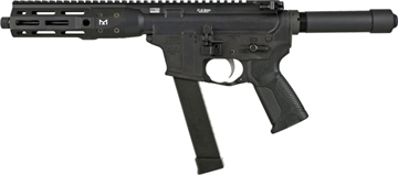 Picture of LWRC IC-9, Semi-automatic Pistol, AR, 9MM, 8.5" Barrel, Threaded 1/2x28, Anodized Finish, Black, LWRCI Ultra Combat Grip, Free Floated M-LOK Rail, 30 Rounds, 1 Magazine, Ambidextrous ICP9B8