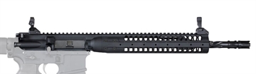 Picture of LWRC IC-SPR Upper Assembly - Black 5.56 NATO 16.1" Spiral Fluted Barrel 12" Rail A2 Flash Hider ICU5B16SPR