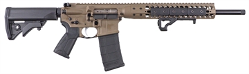 Picture of LWRC Individual Carbine Direct Impingement 350 Legend 5+1 16.10" Threaded, FDE Ambi Rec/M-Lok Handguard, 6 Position Stock, OEM Ultra Combat Grip, Angled Fore Grip ICDIR35CK16L