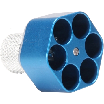 Picture of Pachmayr Speedloader, 357 Magnum, 38 Special, 6 Rounds, Fits S&W L Frame and Ruger GP100, CNC Machined from Solid Aluminum, Blued Finish 02654