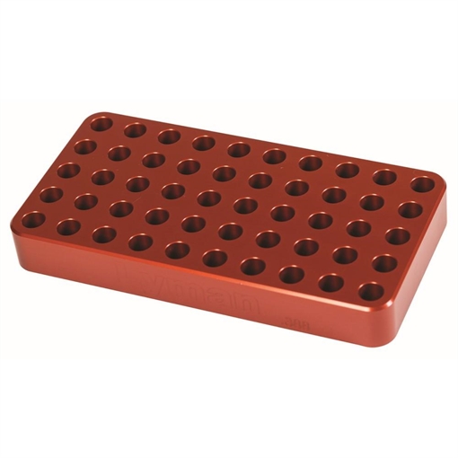 Picture of Lyman Anodized Aluminum Loading Block .388 Hole Size for Small Rifles 7728080