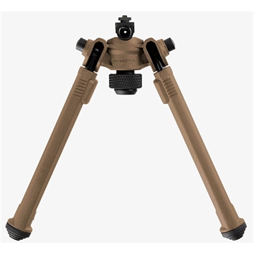 Picture of Magpul MAG933-FDE Bipod M-LOK Attachment, Flat Dark Earth Mil-Spec Anodized Aluminum, 6.80-10.30" Vertical Adjustment, Rubber Feet for AR-Platform MAG933FDE