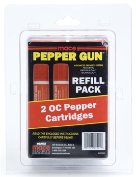 Picture of MACE BRAND PEPPER GUN 2 PACK OC REFILL CARTRIDGES 80421