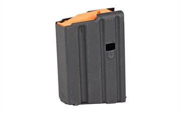 Picture of Ammunition Storage Components Magazine, 223 Rem, Fits AR-15, 10Rd, Stainless Black, Orange Follower 10-223-SS-BM-O-ASC