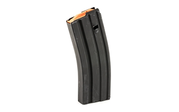 Picture of Ammunition Storage Components Magazine, 223 Rem, Fits AR-15, 30Rd, Stainless, Black, Orange Follower 30-223-SS-BM-O-ASC