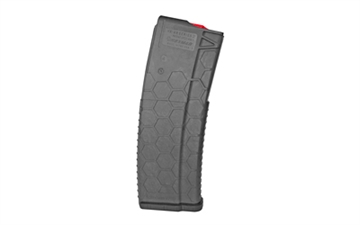 Picture of HEXMAG Magazine, 223REM/5.56NATO, 10 Rounds, Fits AR-15, Carbon Fiber, Dark Gray, Red Follower and Latch Plate HX1030-AR15S2-CFC