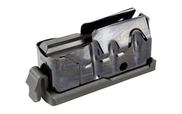 Picture of Savage Arms Magazine, Integral Release, 22-250 Remington, 4 Rounds, Fits AXIS/AXIS Stainless/11 Light Weight Hunter/11Trophy Hunter XP/10 Trophy Hunter XP/11 Lady Hunter/11 Hunter XP/16 Trophy Hunter XP/110 Engage Hunter XP/11 DOA Hunter XP/110 APEX XP/110 (short action), Matte Blued Finish 55231