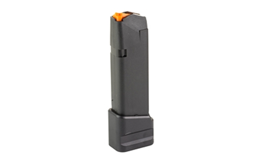 Picture of Shield Arms Extended Magazine, Glock 19 OEM, 9MM, 20 Rounds, Fits Glock 19, Aluminum Material, Anodized Finish, Black G19-ME-5INS-BLK