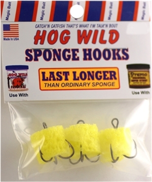 Picture of MAGIC BAIT HOG WILD SPONGE HOOKS #4 3PK MAGIC-SH4