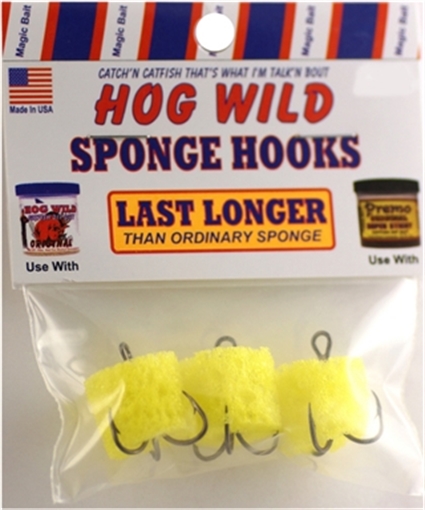 Picture of MAGIC BAIT HOG WILD SPONGE HOOKS #6 3PK MAGIC-SH6