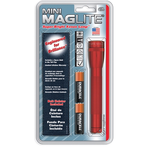 Picture of Maglite M2A Mini Mag 2 AA-Cell Incandescent Flashlight w/Holster M2A03H