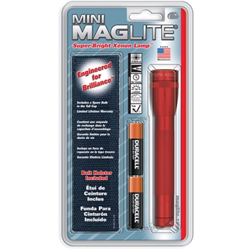 Picture of Maglite M2A Mini Mag 2 AA-Cell Incandescent Flashlight w/Holster M2A03H
