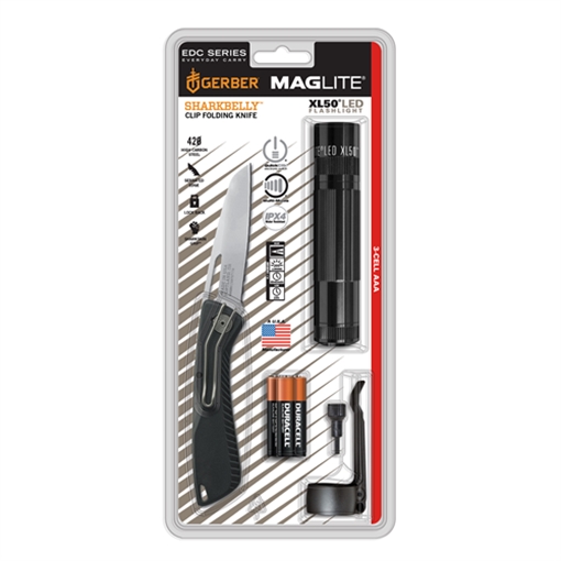 Picture of Maglite XL50 3 AAA-Cell Flashlight/Knife Combo XL50-S3TNK