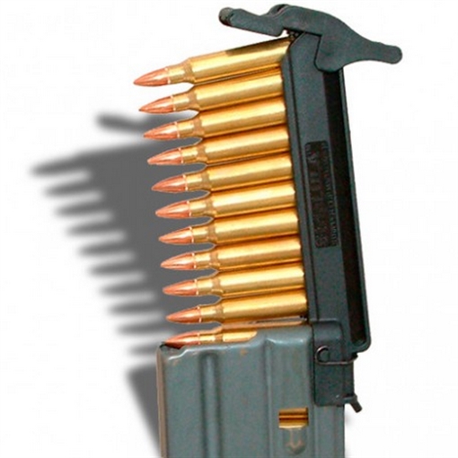 Picture of Maglula StripLULA made of Black Polymer for 5.56x45mm NATO AR-15 & Holds up to 10rds SL50B