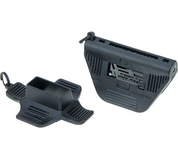 Picture of MAGLULA X10-LULA AND V10-LULA PISTOL MAGAZINE LOADERS SET FOR NARROW SINGLE-STACK MAGS WITH A PROJECTING SIDE-BUTTON. .22LR BLACK XV80B