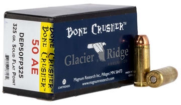 Picture of Magnum Research Glacier Ridge Bonecrusher Handgun Ammunition .50AE 325gr Solid Flat Point 25/ct DEP50FP325
