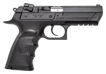 Picture of Magnum Research Baby Desert Eagle III, Double Action/Single Action, Semi-automatic, Polymer Frame Pistol, Full Size, 9MM, 4.43" Barrel, Black, White 3 Dot Sights, 15 Rounds, 2 Magazines BE99153RL