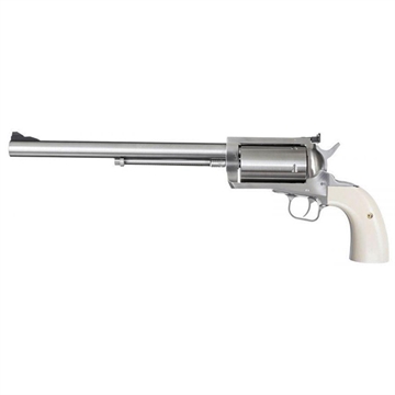 Picture of Magnum Research BFR Long Cylinder Extra Large 500 S&W Mag 5 Shot 10" Brushed Stainless Steel Barrel, Cylinder & Frame, Bisley White Laminate Grip, Exposed Hammer BFR500SW10B