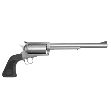 Picture of Magnum Research BFR Long Cylinder Large Frame 444 Marlin 5 Shot, 10" Brushed Stainless Steel Barrel, Cylinder & Frame, Black Hogue Rubber Grip, Exposed Hammer BFR444M