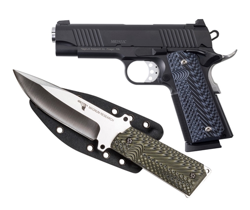 Picture of dMAGN RSRH DE1911 9MM "C" 4.33" CARB STL BLK PSTL W/KNIFE DE1911C9-K DE1911C9K