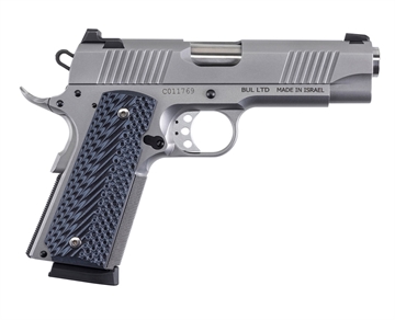 Picture of Magnum Research Desert Eagle 1911 C 9mm Luger 8+1 4.33" Stainless Bull Barrel, Matte Steel Serrated Slide, Matte Stainless Steel Frame w/Beavertail, Black/Gray G10 Grip DE1911C9SS