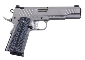 Picture of Magnum Research Desert Eagle 1911 G 9mm Luger 8+1 5" Stainless Bull Barrel, Matte Steel Serrated Slide, Matte Stainless Steel Frame w/Beavertail, Black/Gray G10 Grip DE1911G9SS