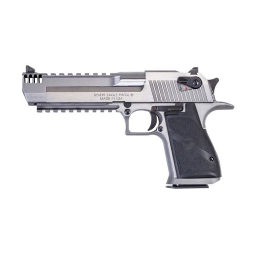 Picture of Magnum Research Desert Eagle Mark XIX 429 DE 6" with Muzzle Brake 7+1 Matte Stainless Steel Frame 7 Slide Black Rubber Grip DE429SRMB