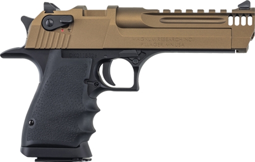 Picture of MAGNUM RESEARCH RESEARCH DESERT EAGLE L5 .44 MAG 5IN BARREL 8RD BLACK FRAME BURNT BRONZE SLIDE MUZZLE BRAKE DE44L5BB