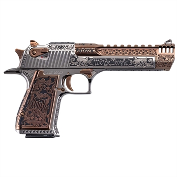 Picture of MAGNUM RESEARCH RESEARCH MARK XIX 50AE 6IN BARREL 7RD NICKEL/BRNZE PVD 250 YEARS OF LIBERTY SPEC ED. W / WE THE PEOPLE ENG. DE50SQC DE50SQC