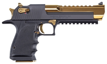 Picture of MAGNUM RESEARCH DESERT EAGLE 50AE 6 BLK TITANIUM GOLD BLEM ZDE50BATG