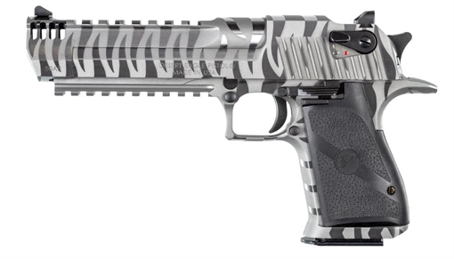 Picture of MAG RESEARCH DESERT EAGLE HGA 50AE 6 IN BBL WHITE TIGER STRIPE SS PIC BOTTOM RAIL IMB DE50WTS