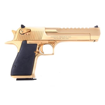 Picture of Magnum Research Desert Eagle Handgun .50 AE 7rd Magazine 6" Barrel Gold Zironium Nitride Black Grips - BLEMISHED DE50ZNBKU BLEM