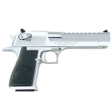 Picture of Magnum Research Desert Eagle Mark XIX Polished Chrome Handgun .44 Rem Mag 7rd Magazines(1) 6" Barrel - BLEMISHED DE44PCU BLEM