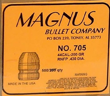 Picture of Magnus RNFP Bullets .44 Cal .430" 200gr 500/ct AL705
