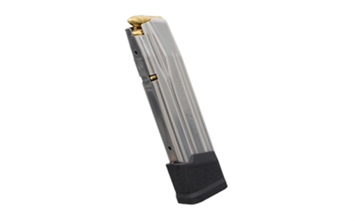 Picture of Magpul Industries Magazine, AMAG 21 SG9, 9MM, 21 Rounds, Fits Sig P320, Stainless Steel, Silver MAG1465-SST