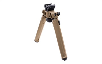 Picture of Magpul MAG941-FDE Bipod 1913 Picatinny Rail Attachment, Flat Dark Earth Mil-Spec Anodized Aluminum, 6.80-10.30" Vertical Adjustment, Rubber Feet for AR-Platform MAG941FDE