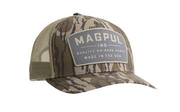 Picture of Magpul Industries Go Bang Trucker Hat, Bottomland Camo, Cotton/Polyester, One Size Fits Most MAG1102-346