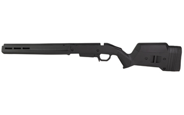 Picture of Magpul MAG1207-BLK Hunter American Stock Black Adjustable Synthetic Stock with Aluminum Chassis for Short Action Ruger American Right Hand Includes STANAG Mag Well MAG1207BLK