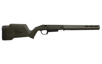 Picture of Magpul MAG1207-ODG Hunter American Stock OD Green Adjustable Synthetic Stock with Aluminum Chassis for Short Action Ruger American Right Hand Includes STANAG Mag Well MAG1207ODG