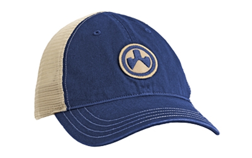 Picture of Magpul Industries Icon Patch Garment Washed Trucker Hat, Navy/Khaki, One Size Fits Most MAG1105-412