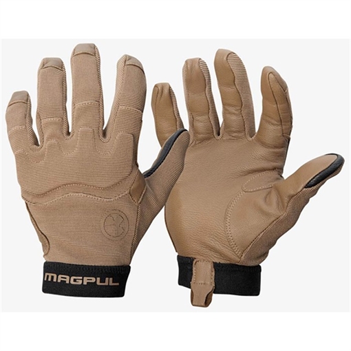 Picture of Magpul MAG1015-251 Patrol 2.0 Gloves Coyote Nylon/Leather Large MAG1015251