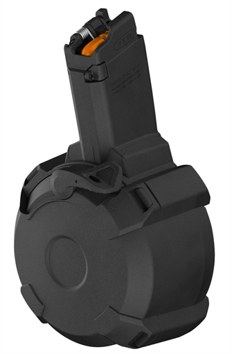 Picture of Magpul Industries PMAG, D-50, Drum, 9MM, 50 Rounds, Fits CZ Scorpion EVO 3, Black MAG1035-BLK MAG1035BLK